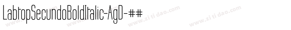 LabtopSecundoBoldItalic-AgD字体转换
