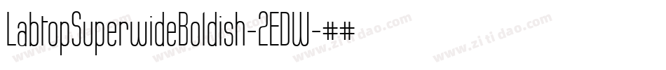 LabtopSuperwideBoldish-2EDW字体转换