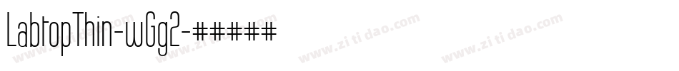 LabtopThin-wGg2字体转换