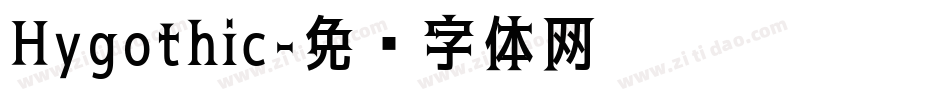 Hygothic字体转换