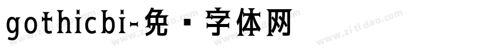 gothicbi字体转换