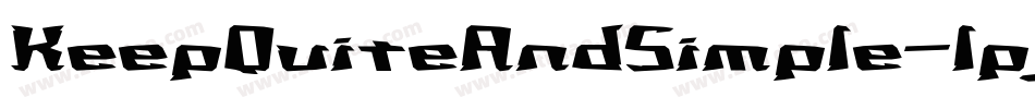 KeepQuiteAndSimple-1pje字体转换
