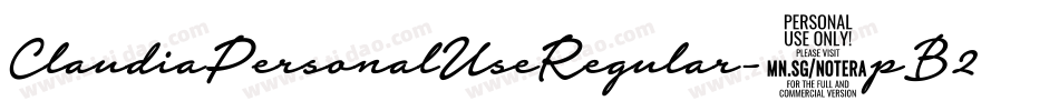 ClaudiaPersonalUseRegular-1pB2字体转换