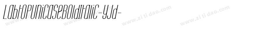 LabtopUnicaseBoldItalic-yJd字体转换