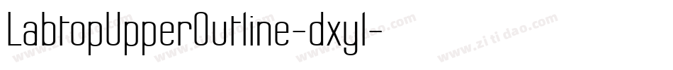 LabtopUpperOutline-dxyl字体转换