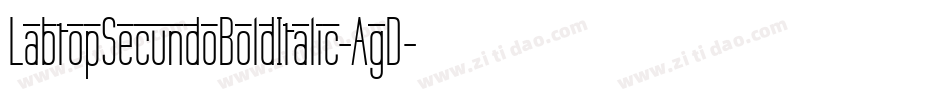 LabtopSecundoBoldItalic-AgD字体转换