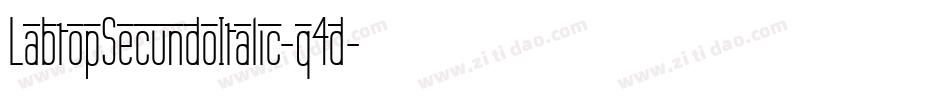 LabtopSecundoItalic-q4d字体转换