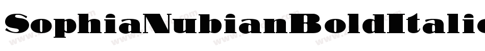SophiaNubianBoldItalic-Yl3O字体转换