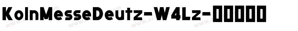 KolnMesseDeutz-W4Lz字体转换