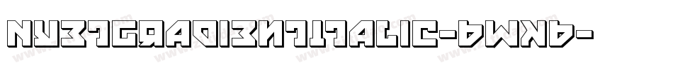 NyetGradientItalic-6WK6字体转换