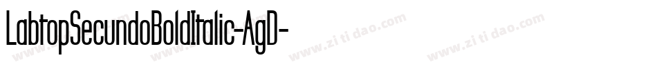 LabtopSecundoBoldItalic-AgD字体转换