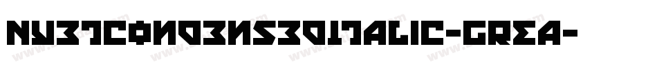 NyetCondensedItalic-GREa字体转换