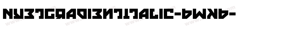 NyetGradientItalic-6WK6字体转换