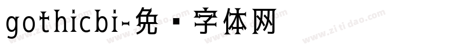 gothicbi字体转换
