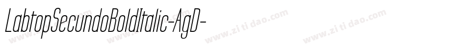 LabtopSecundoBoldItalic-AgD字体转换