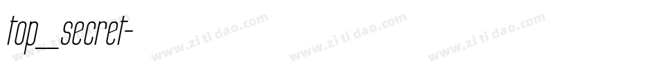 top_secret字体转换
