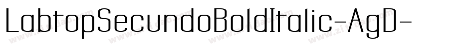 LabtopSecundoBoldItalic-AgD字体转换