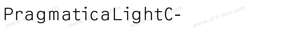 PragmaticaLightC字体转换