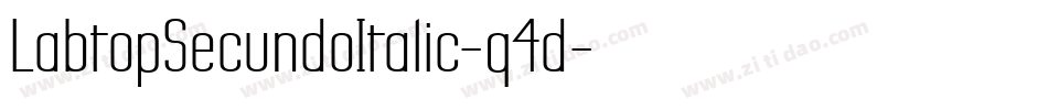 LabtopSecundoItalic-q4d字体转换