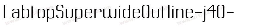 LabtopSuperwideOutline-j4O字体转换