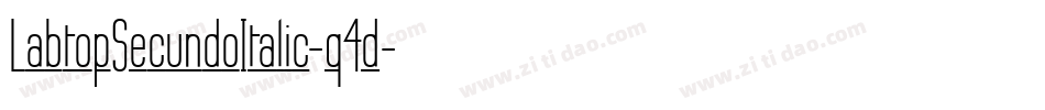 LabtopSecundoItalic-q4d字体转换