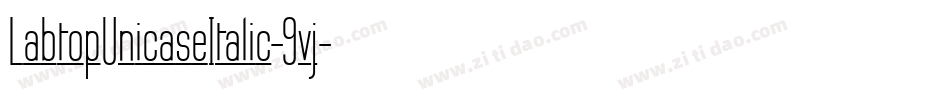 LabtopUnicaseItalic-9vj字体转换
