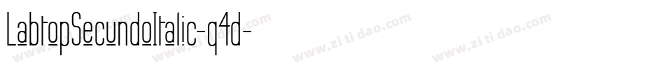 LabtopSecundoItalic-q4d字体转换
