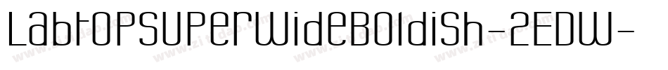 LabtopSuperwideBoldish-2EDW字体转换
