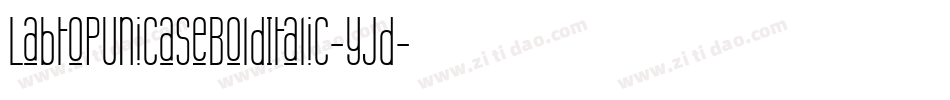 LabtopUnicaseBoldItalic-yJd字体转换