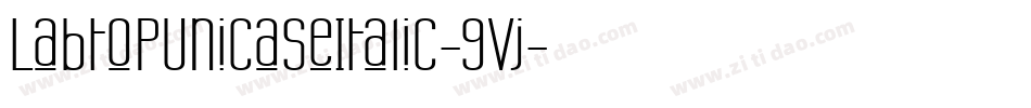 LabtopUnicaseItalic-9vj字体转换