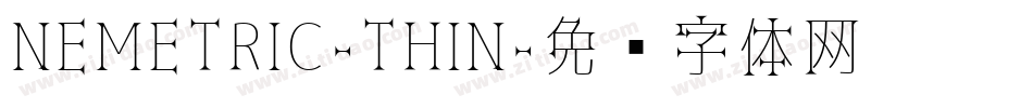 NEMETRIC-THIN字体转换