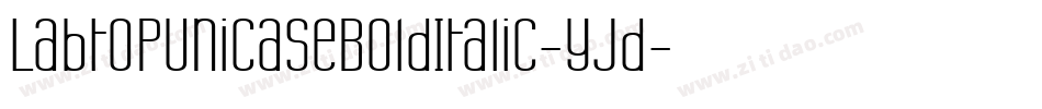 LabtopUnicaseBoldItalic-yJd字体转换