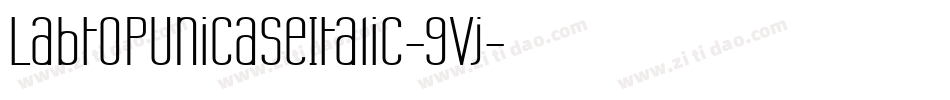 LabtopUnicaseItalic-9vj字体转换