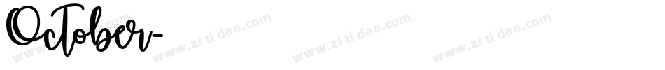 October字体转换
