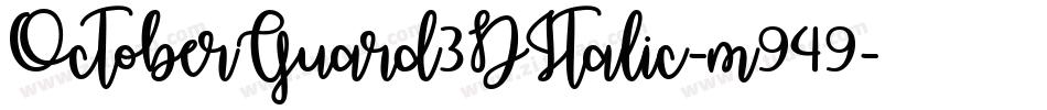OctoberGuard3DItalic-m949字体转换