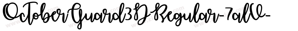 OctoberGuard3DRegular-7alV字体转换