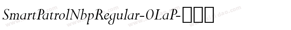 SmartPatrolNbpRegular-0LaP字体转换