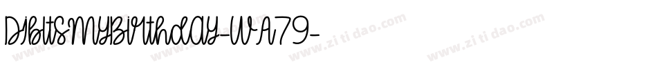 DjbItsMyBirthday-wA79字体转换