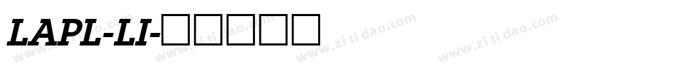 LAPL-LI字体转换