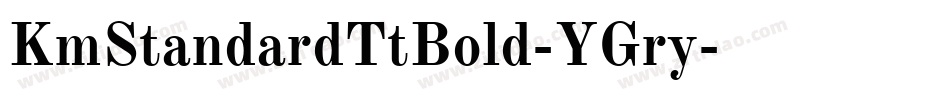 KmStandardTtBold-YGry字体转换