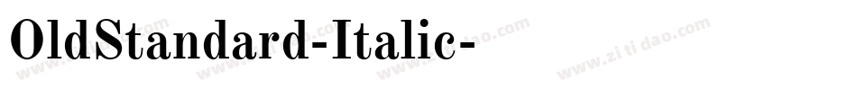 OldStandard-Italic字体转换