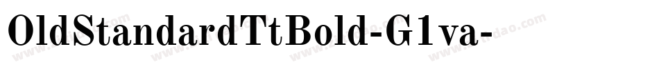 OldStandardTtBold-G1va字体转换