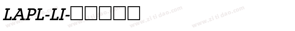 LAPL-LI字体转换