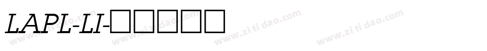 LAPL-LI字体转换
