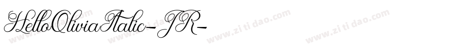HelloOliviaItalic-JR字体转换