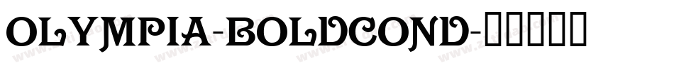 Olympia-BoldCond字体转换