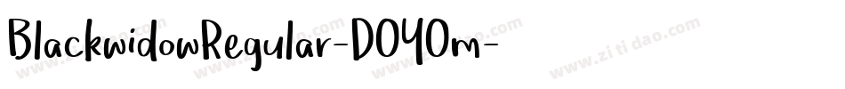 BlackwidowRegular-DOYOm字体转换