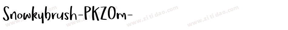 Snowkybrush-PKZOm字体转换