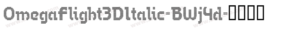 OmegaFlight3DItalic-BWj4d字体转换