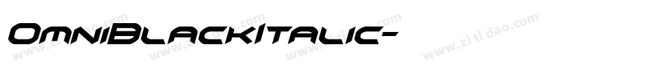 OmniBlackItalic字体转换